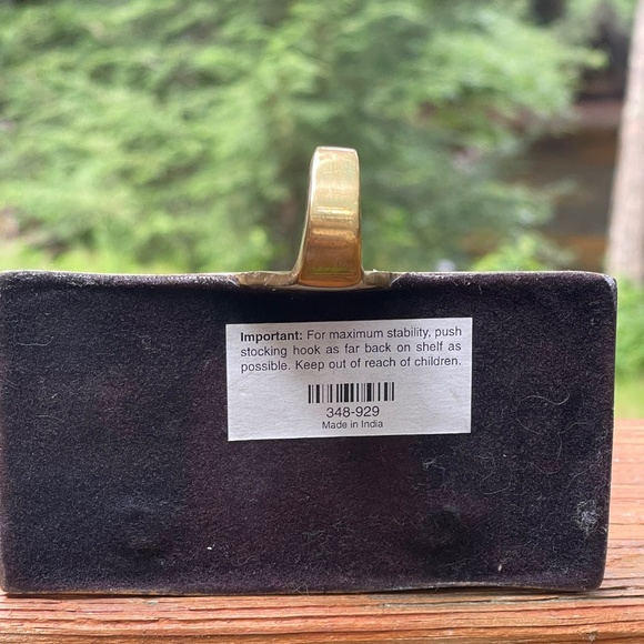 Vintage Solid Brass Reindeer Stocking Holder Made in India - Picture 3 of 7